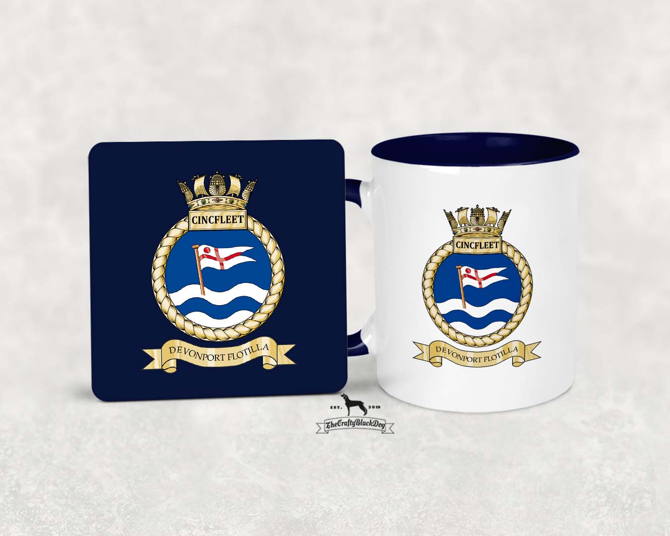 Commander Devonport Flotilla - Comdevflot - MUG and COASTER SET