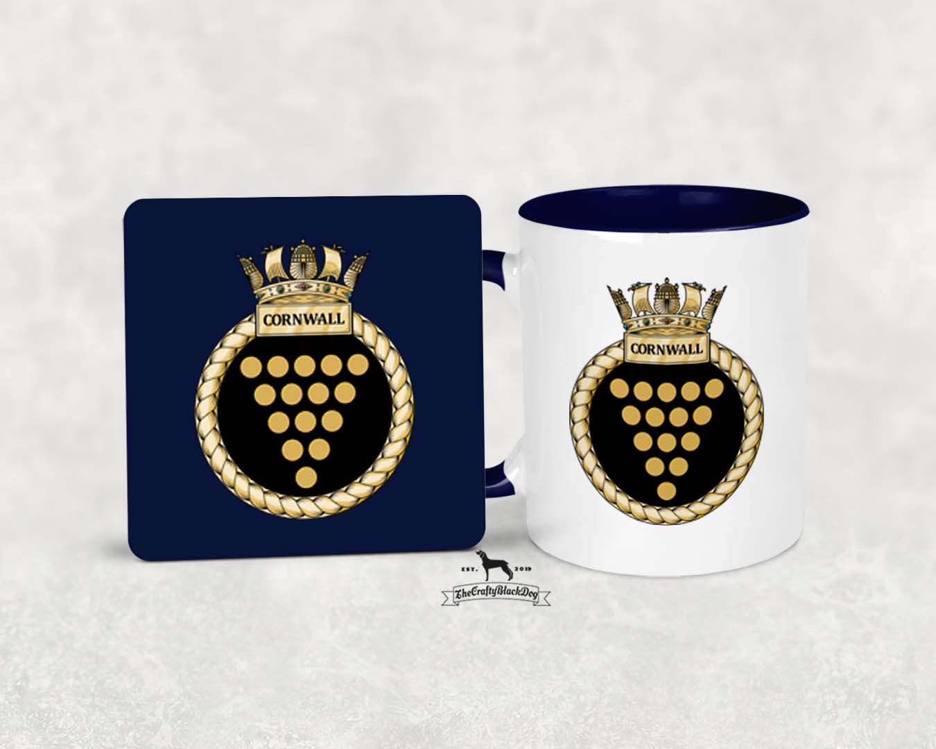 HMS Cornwall - MUG and COASTER SET