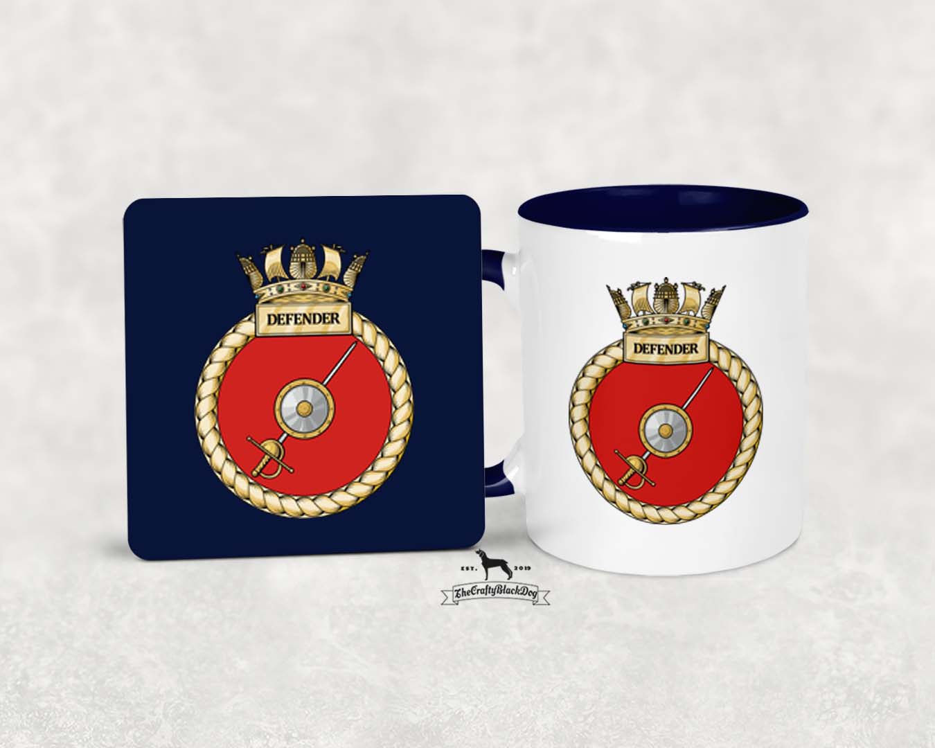 HMS Defender - MUG and COASTER SET