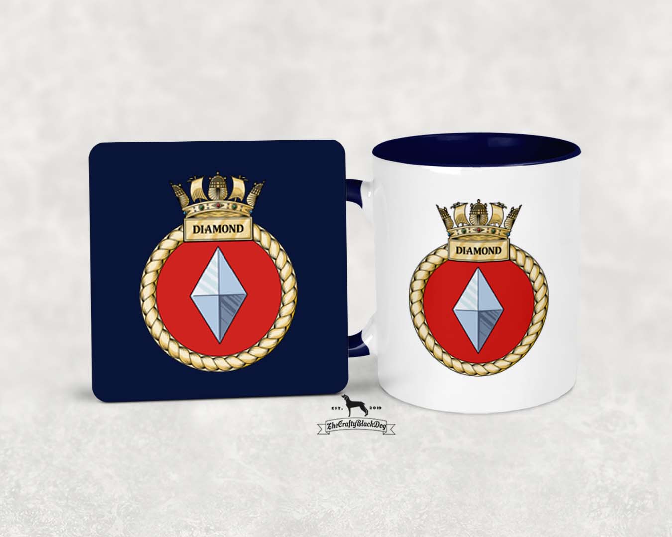 HMS Diamond - MUG and COASTER SET