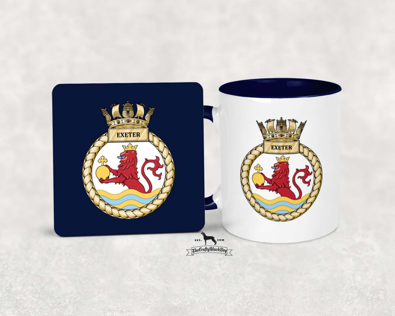 HMS Exeter - MUG and COASTER SET