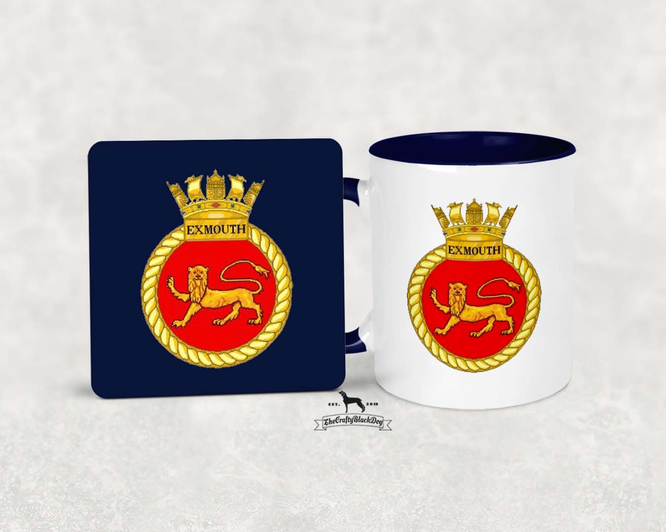 HMS Exmouth - MUG and COASTER SET