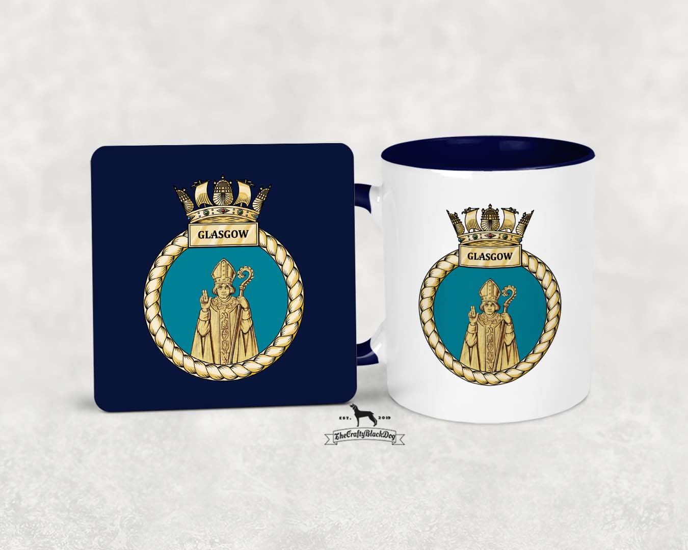 HMS Glasgow - MUG and COASTER SET