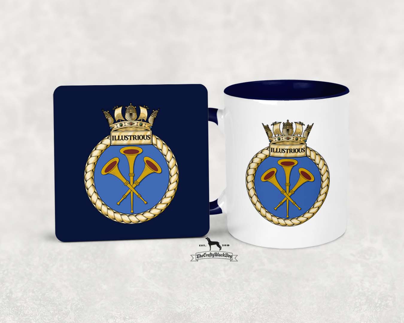 HMS Illustrious - MUG and COASTER SET