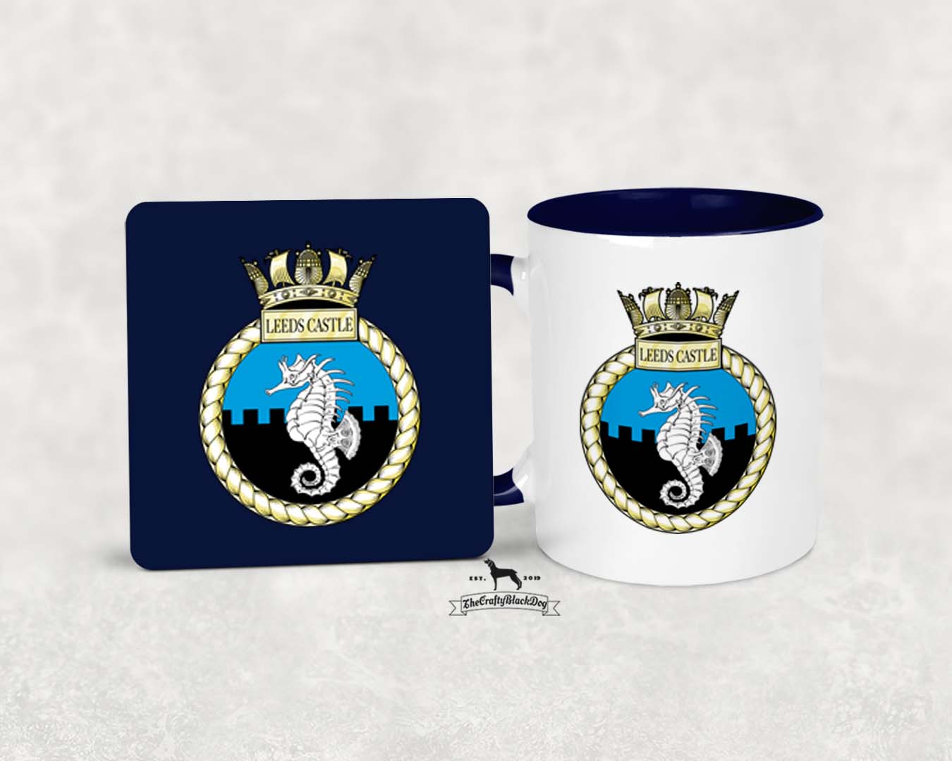 HMS Leeds Castle - MUG and COASTER SET