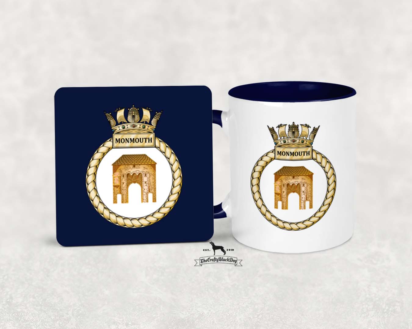HMS Monmouth - MUG and COASTER SET