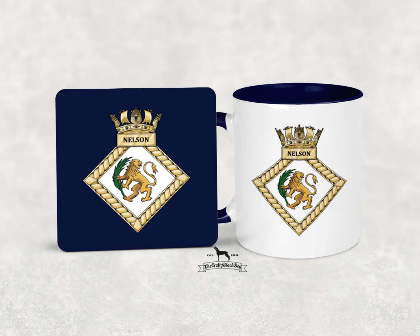 HMS Nelson (HMNB Portsmouth) - MUG and COASTER SET