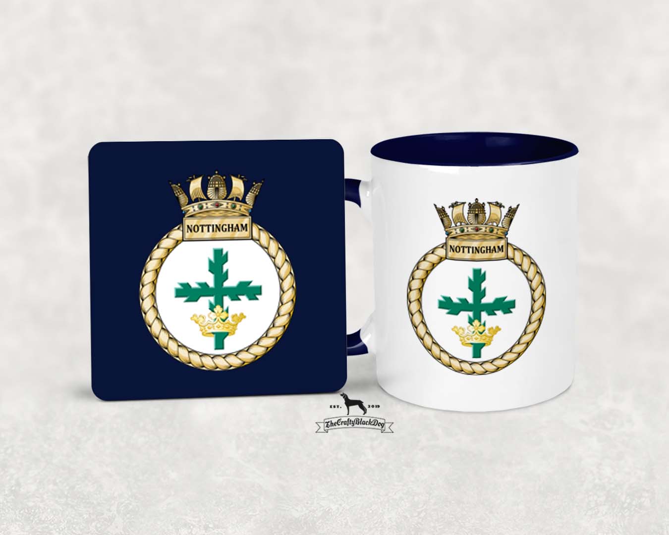 HMS Nottingham - MUG and COASTER SET