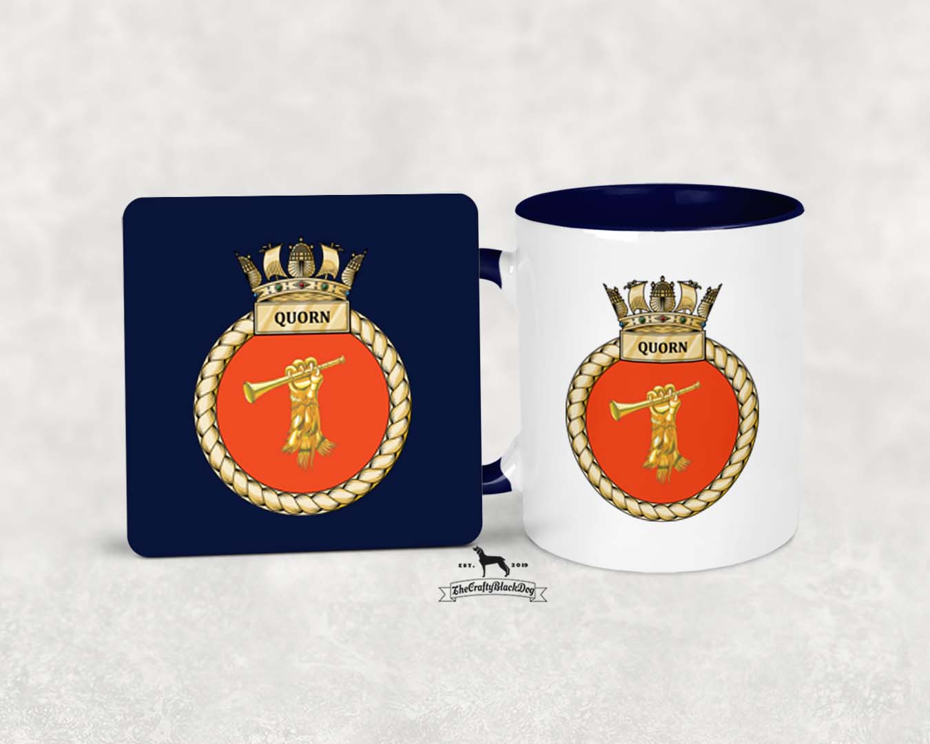 HMS Quorn - MUG and COASTER SET