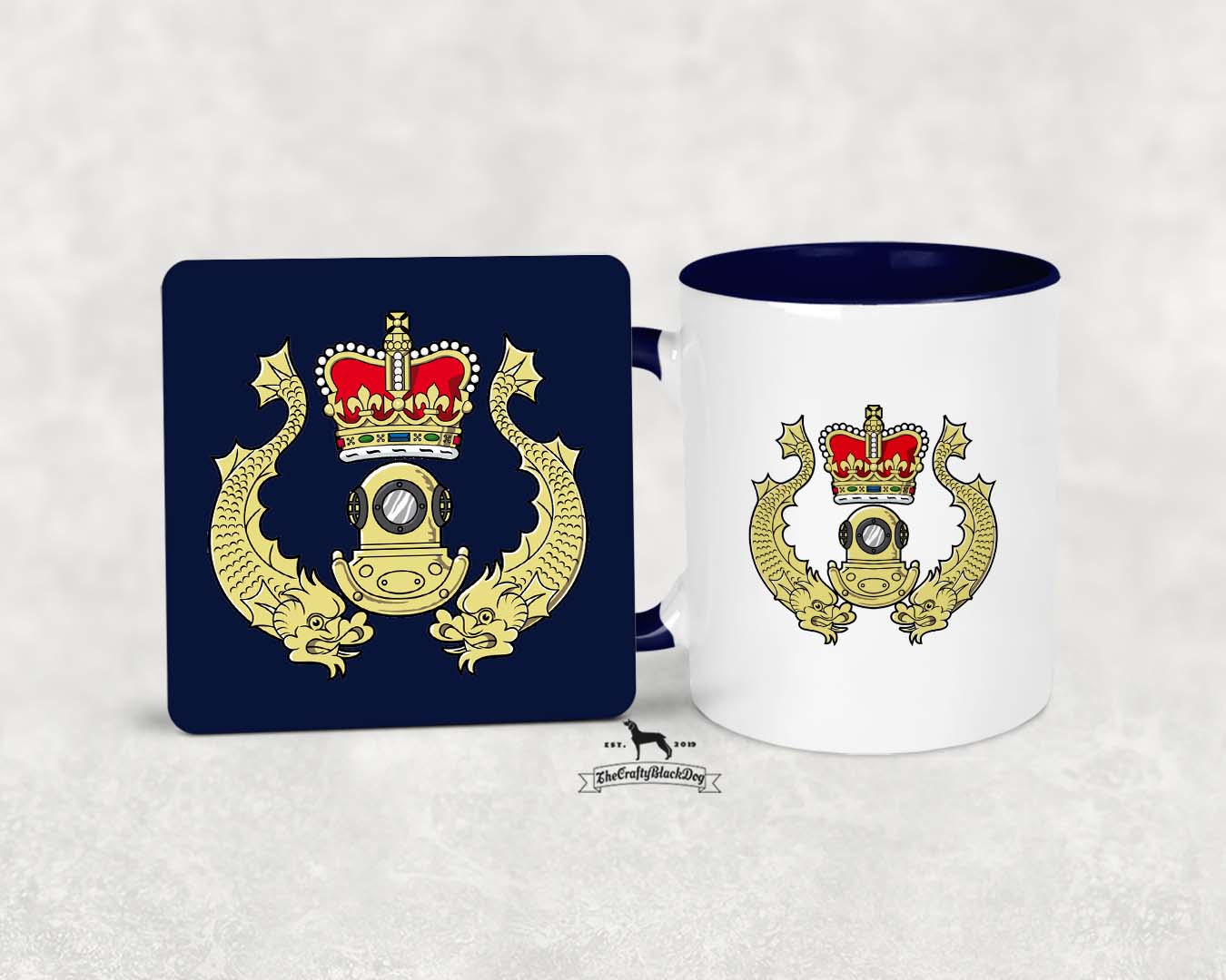 Royal Navy Diver - Mug and Coaster Set