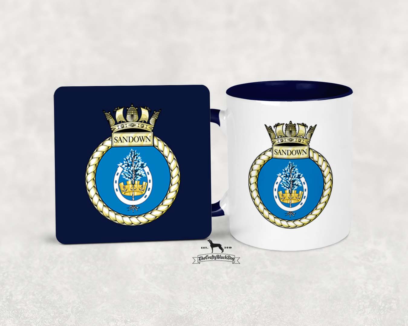 HMS Sandown - MUG and COASTER SET