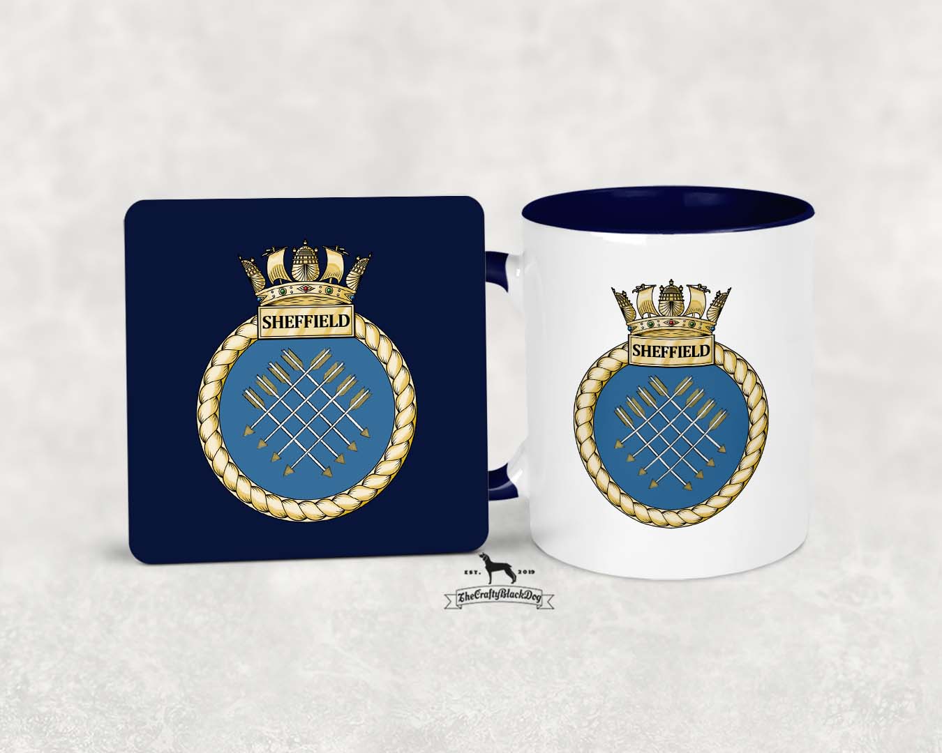 HMS Sheffield - MUG and COASTER SET