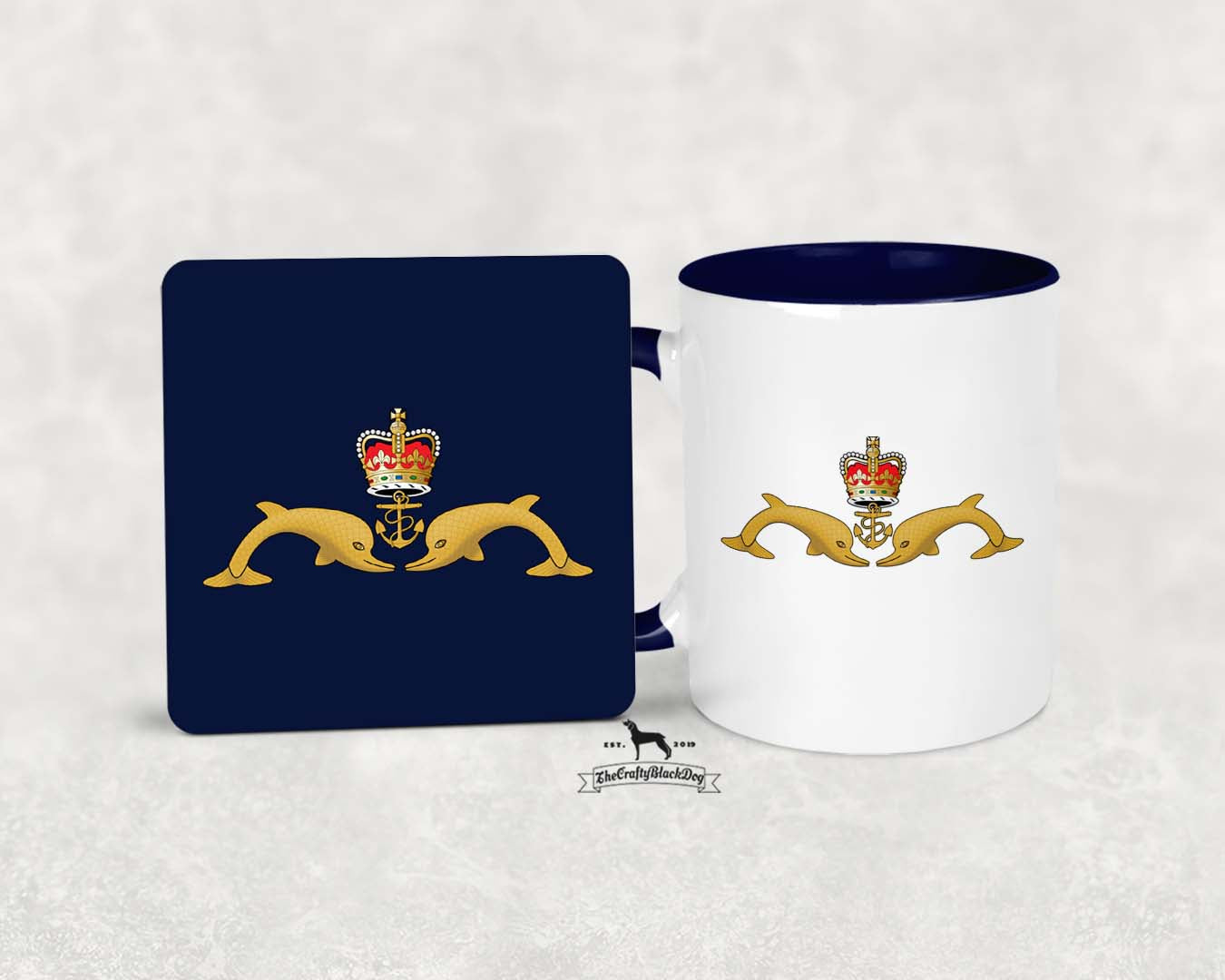 Submariner Dolphins - Mug and Coaster Set
