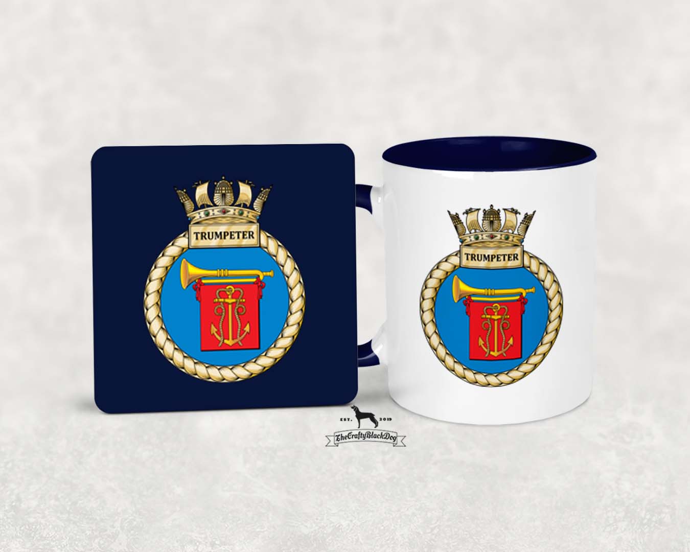 HMS Trumpeter - MUG and COASTER SET