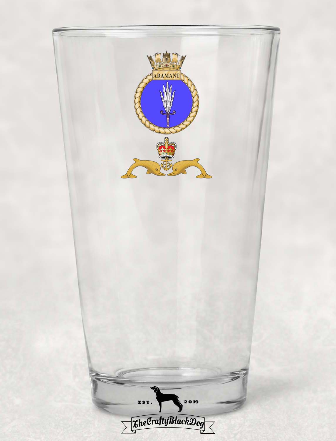 HMS Adamant - Pint Glass