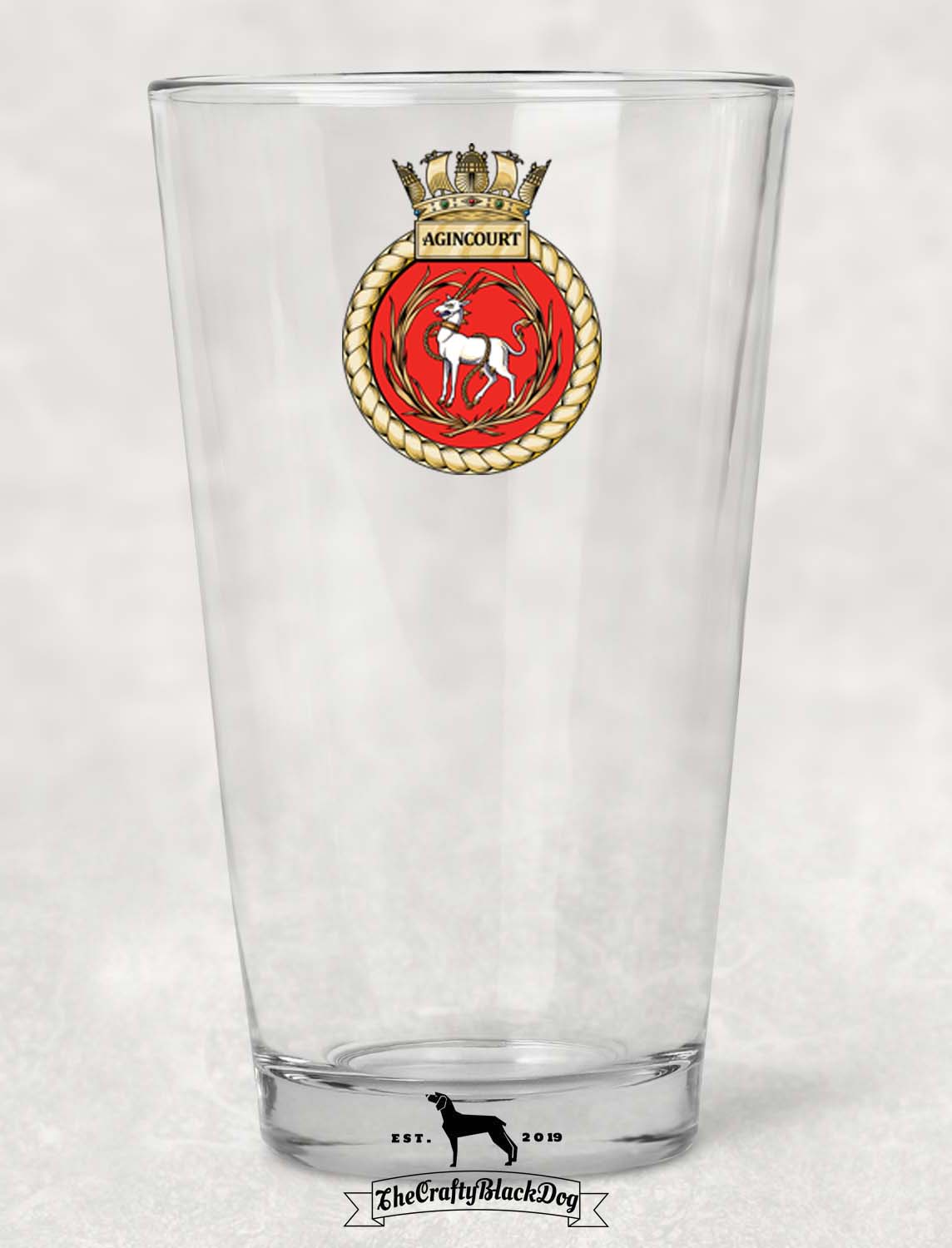 HMS Agincourt - Pint Glass