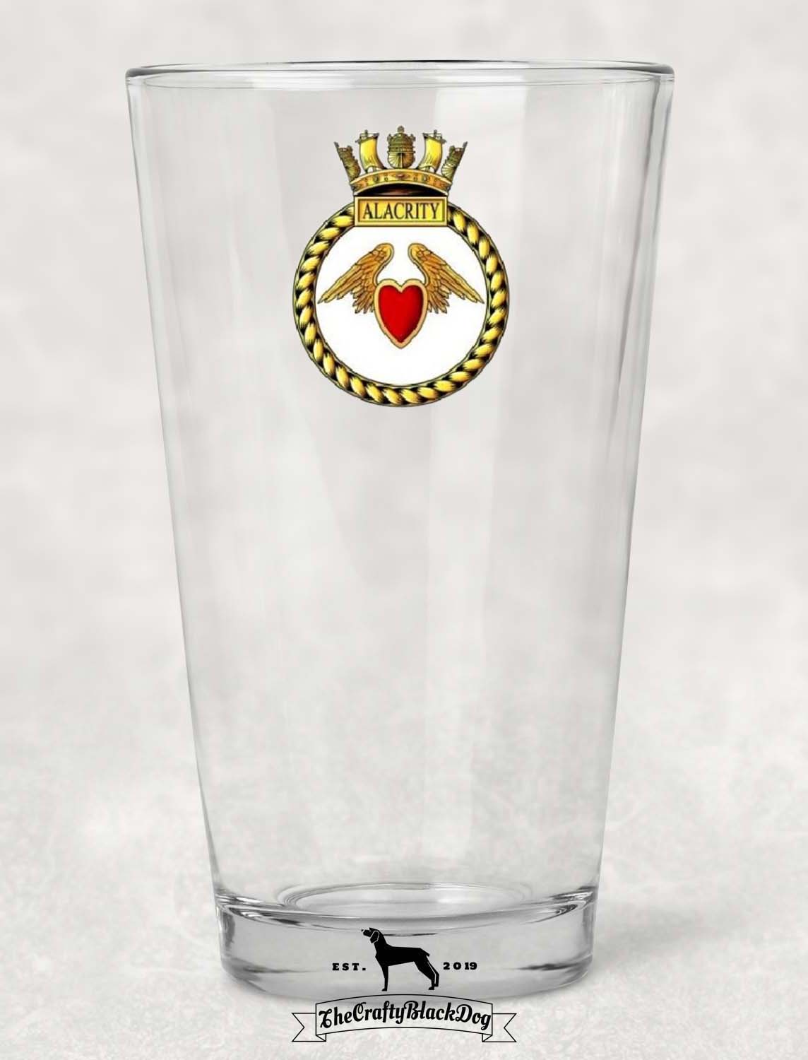 HMS Alacrity - Pint Glass