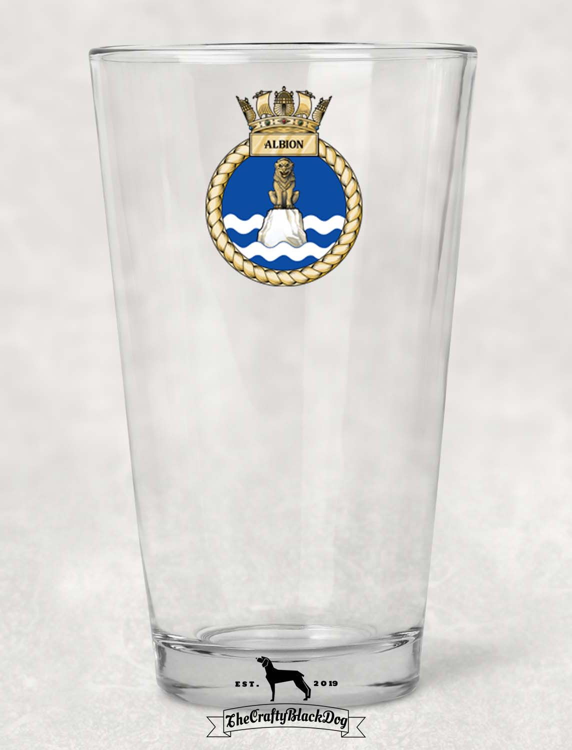 HMS Albion - Pint Glass