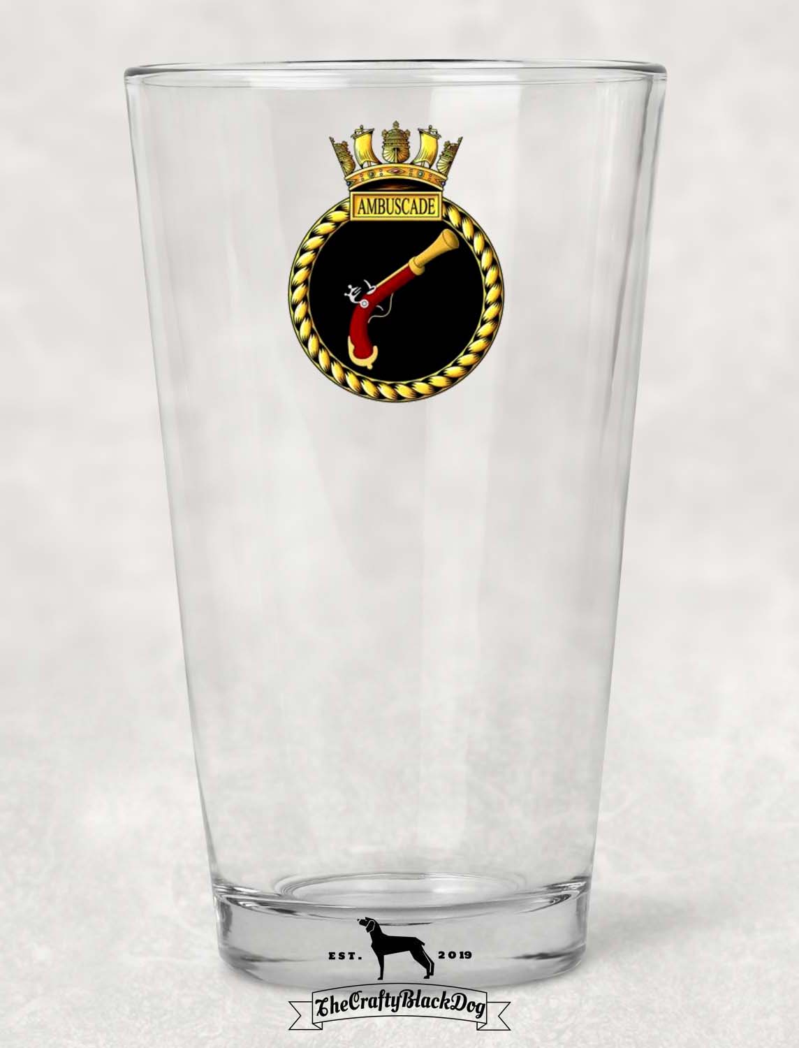 HMS Ambuscade - Pint Glass