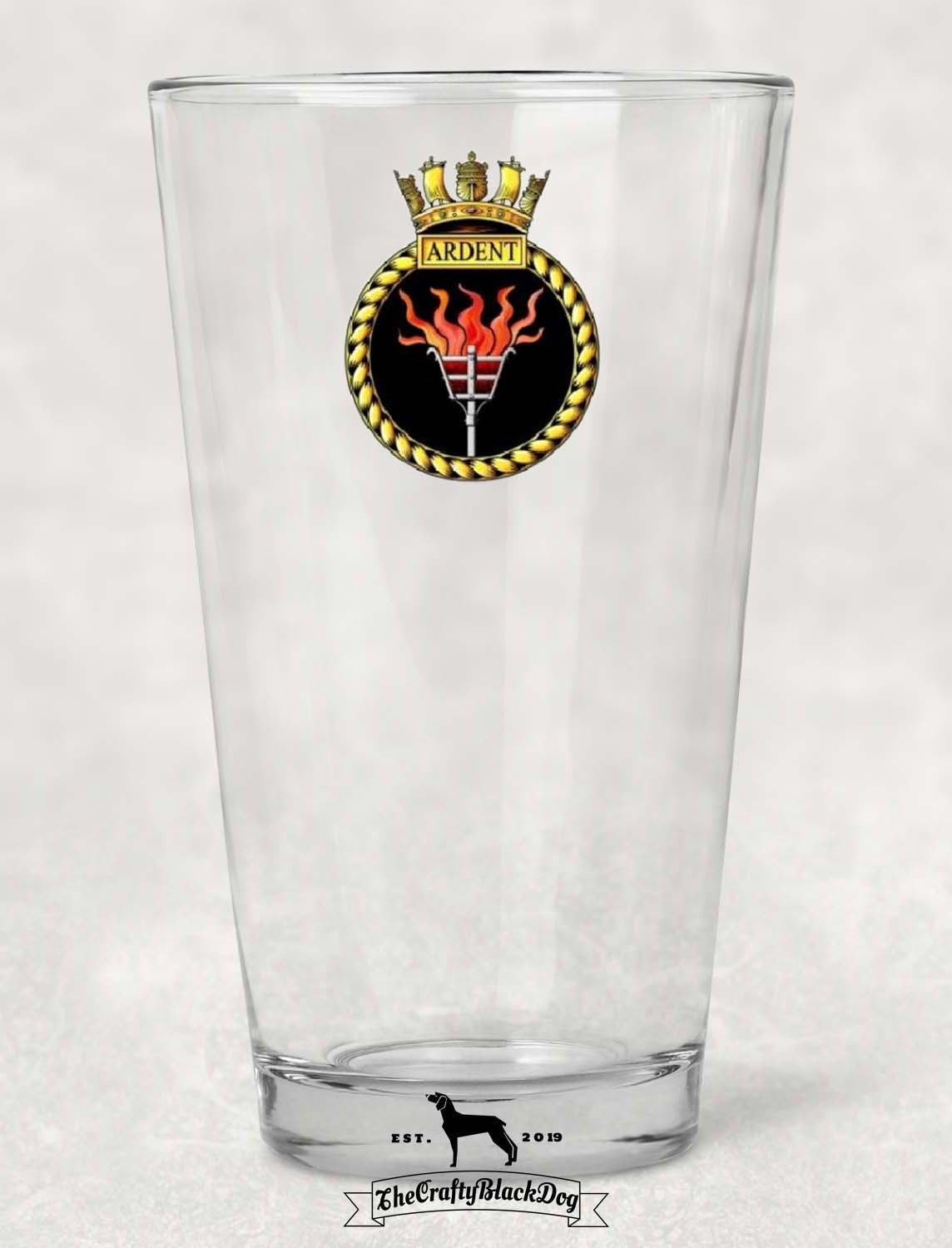 HMS Ardent - Pint Glass