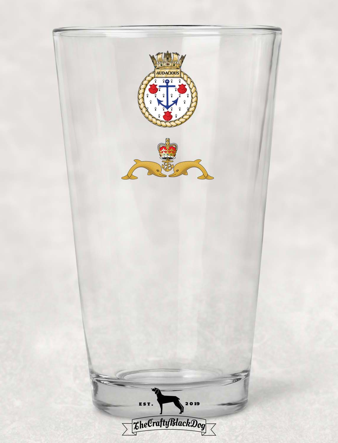 HMS Audacious - Pint Glass