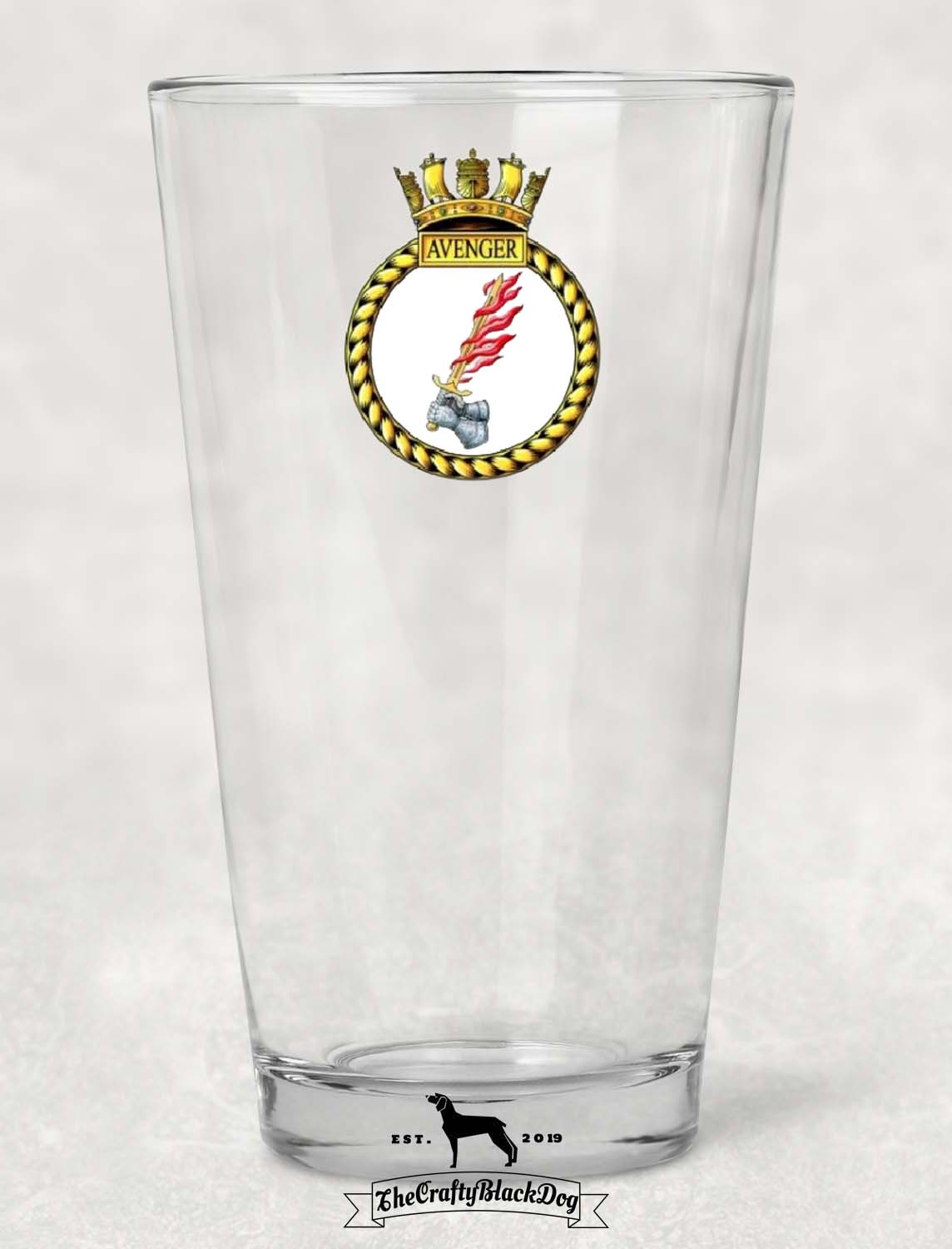 HMS Avenger - Pint Glass