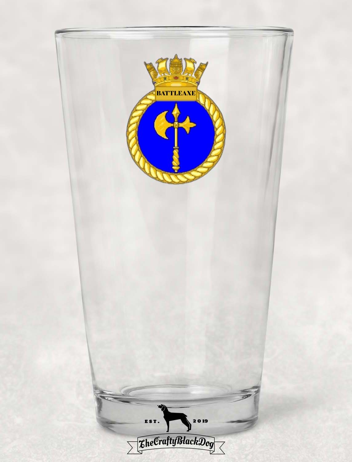 HMS Battleaxe - Pint Glass