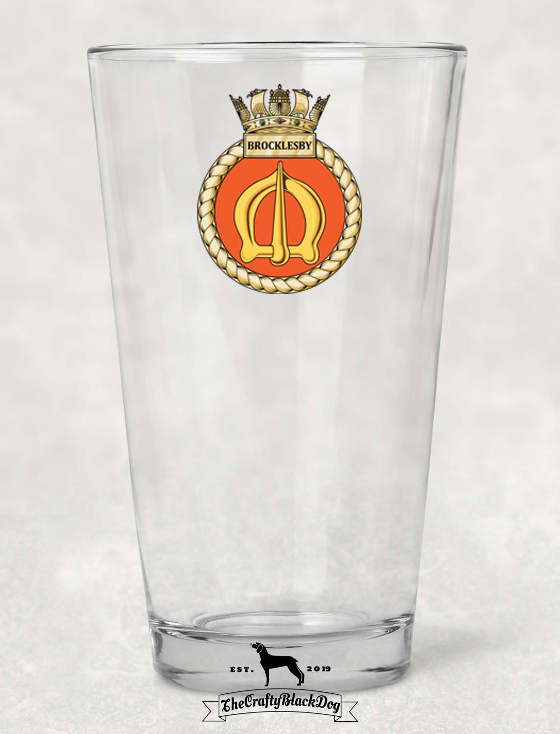 HMS Brocklesby - Pint Glass