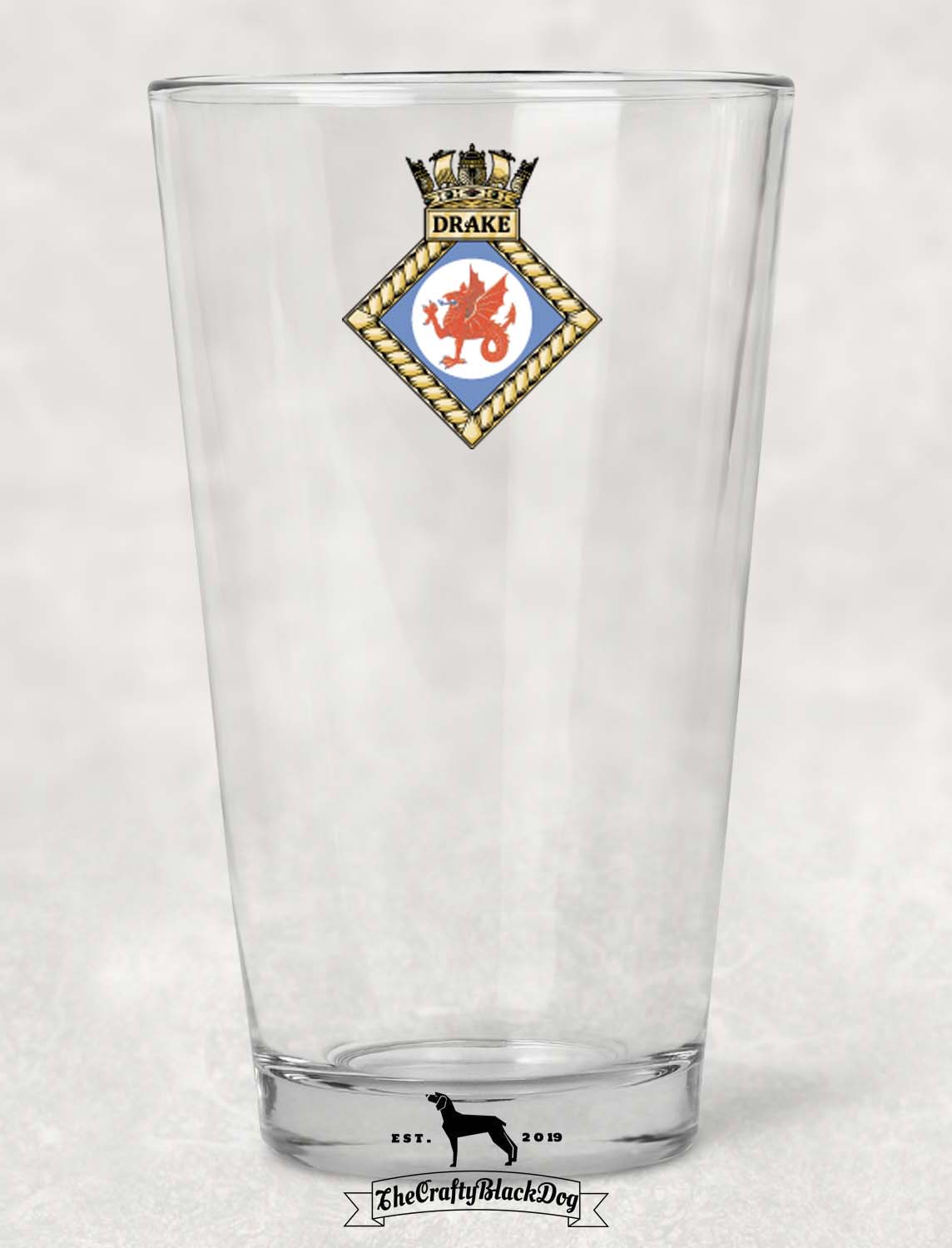 HMS Drake (HMNB Devonport) - Pint Glass