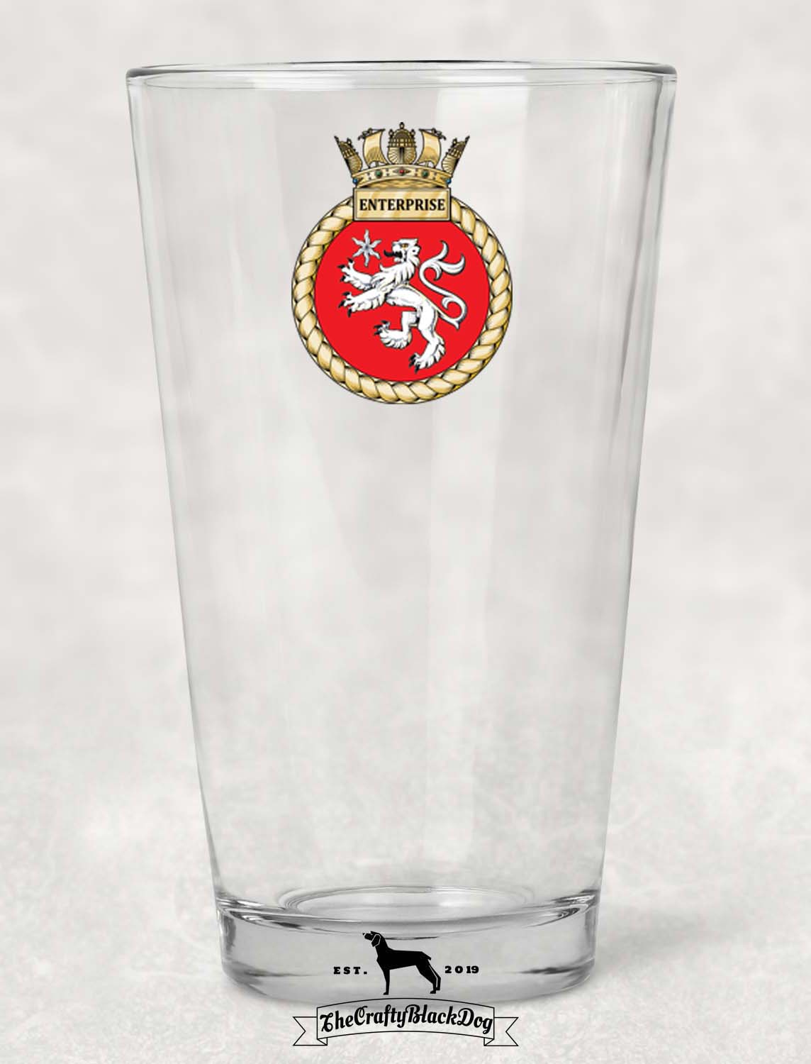 HMS Enterprise - Pint Glass
