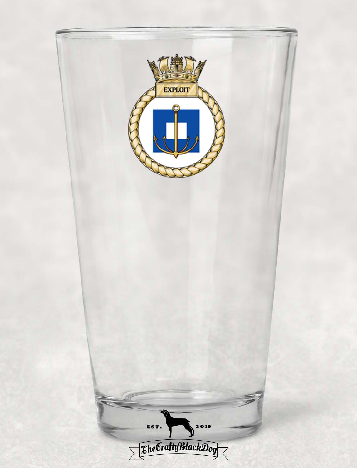 HMS Exploit - Pint Glass