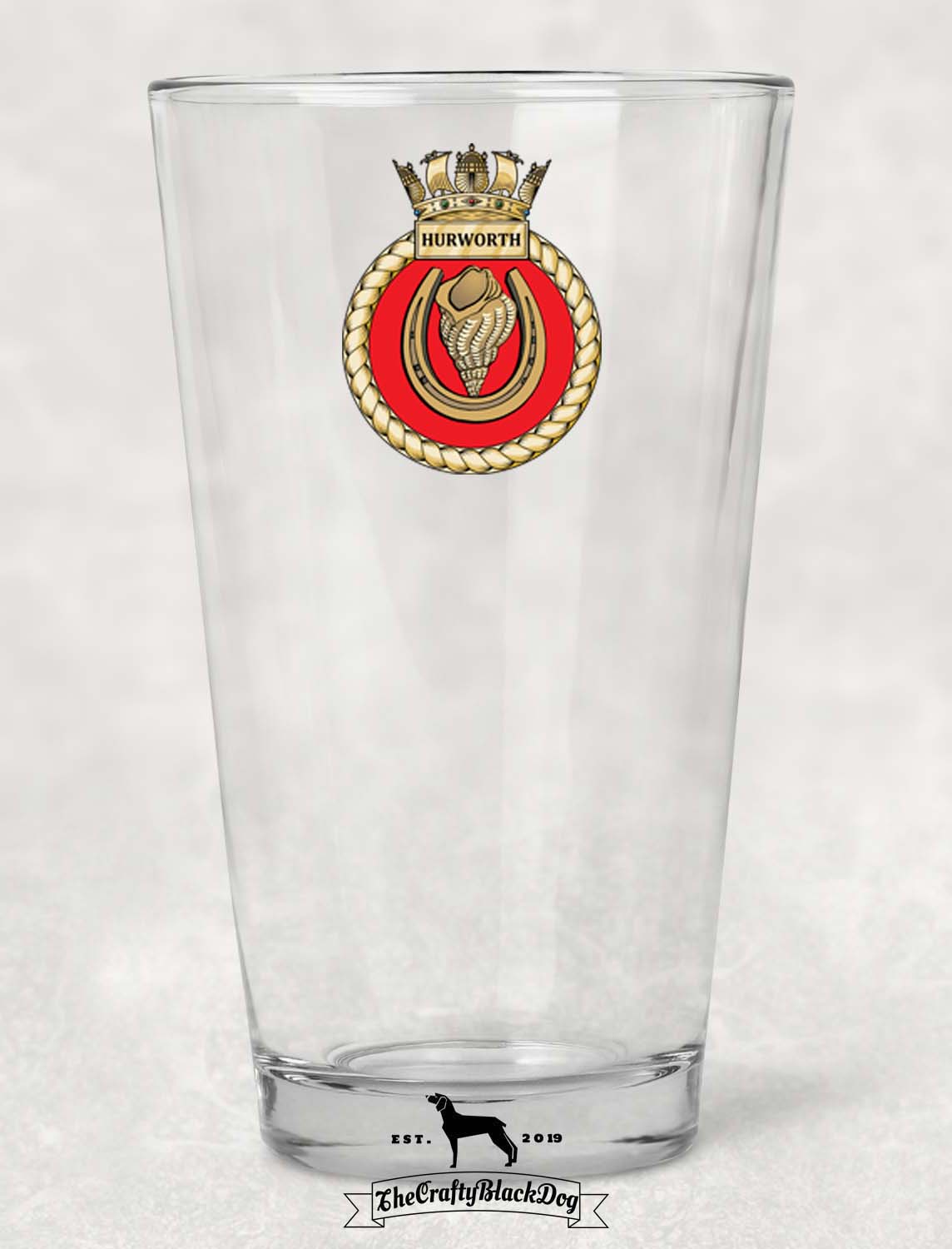 HMS Hurworth - Pint Glass