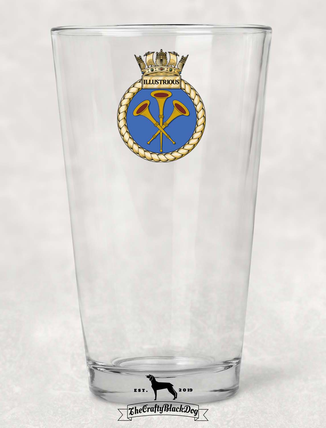 HMS Illustrious - Pint Glass