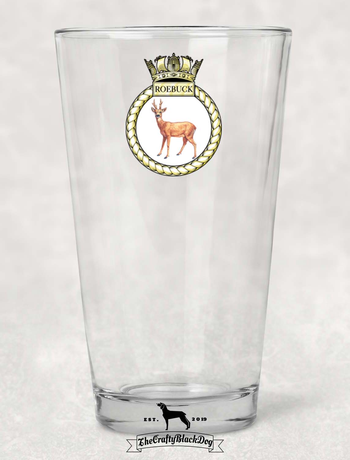 HMS Roebuck - Pint Glass