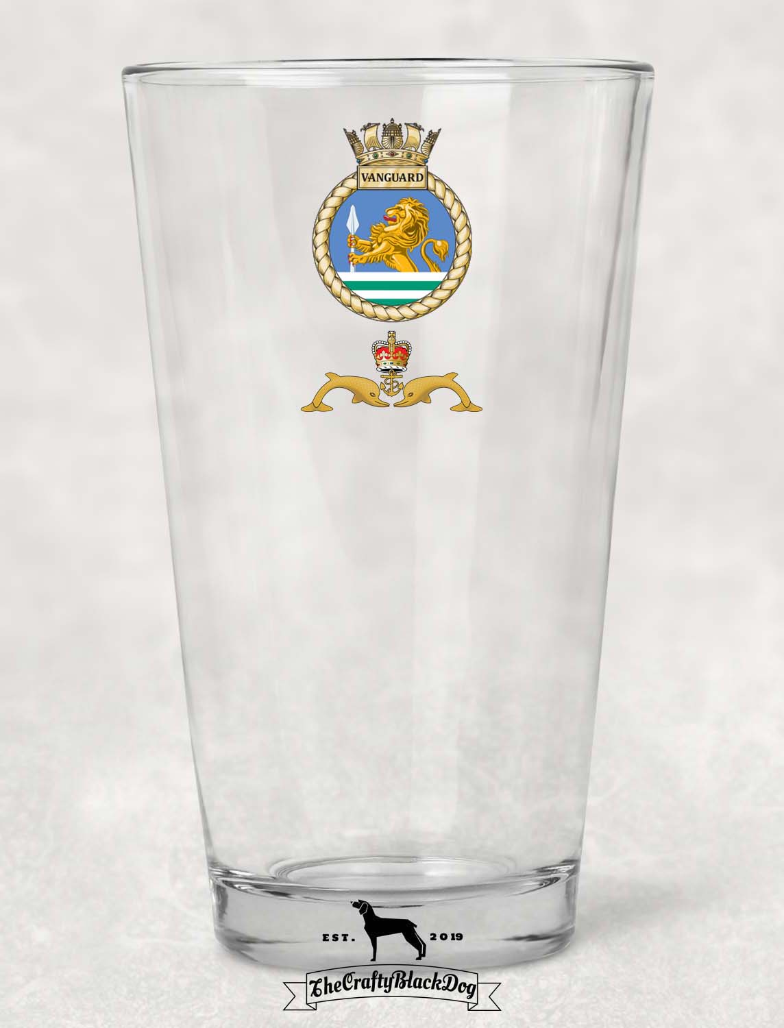 HMS Vanguard - Pint Glass