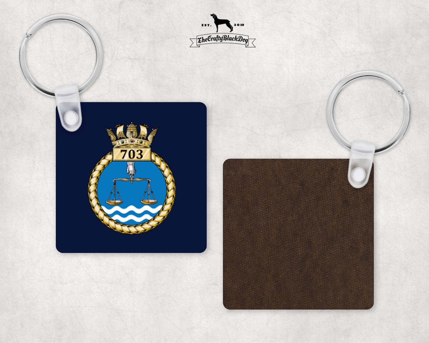 703 Naval Air Squadron - Square Key Ring
