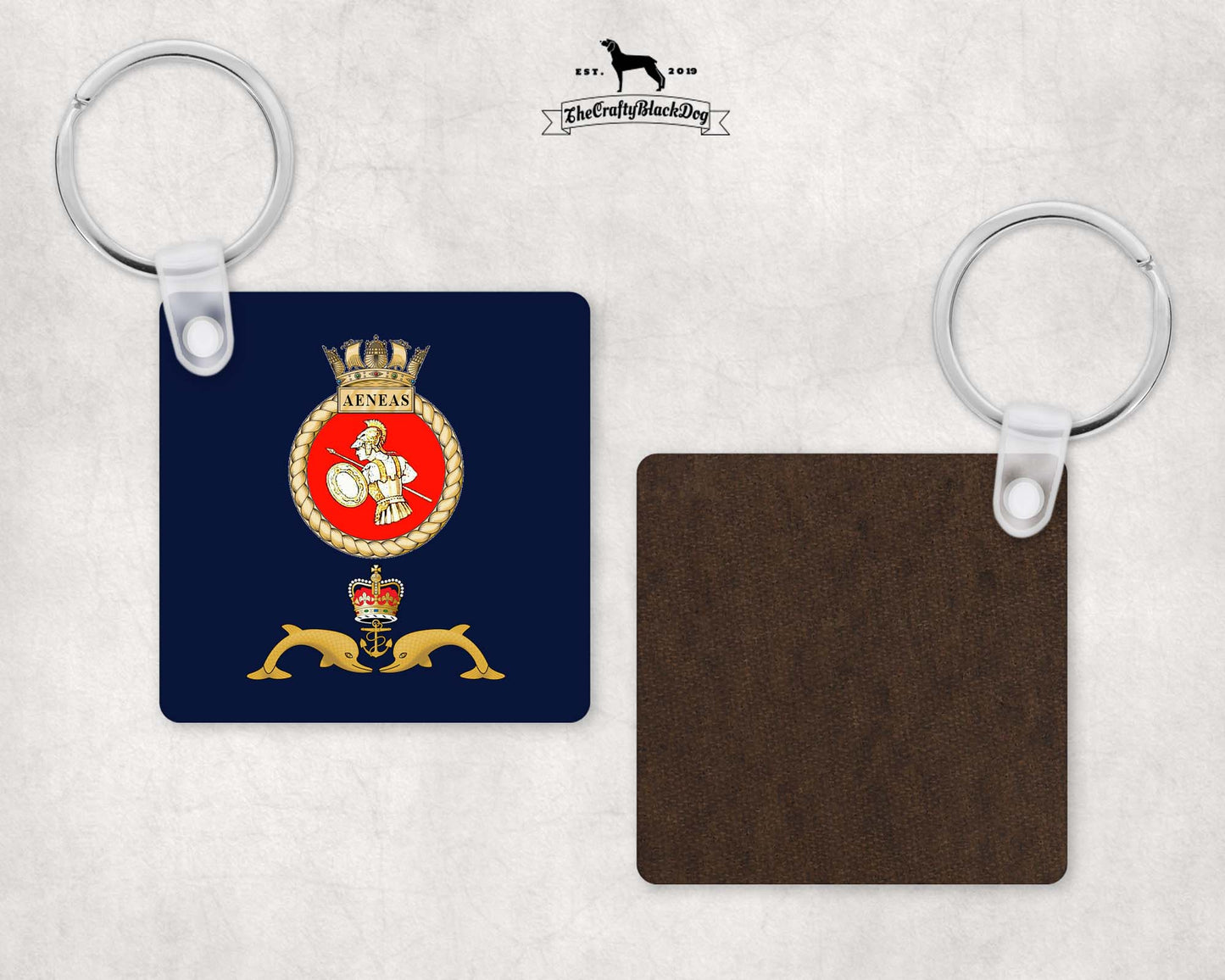 HMS Aeneas - Square Key Ring