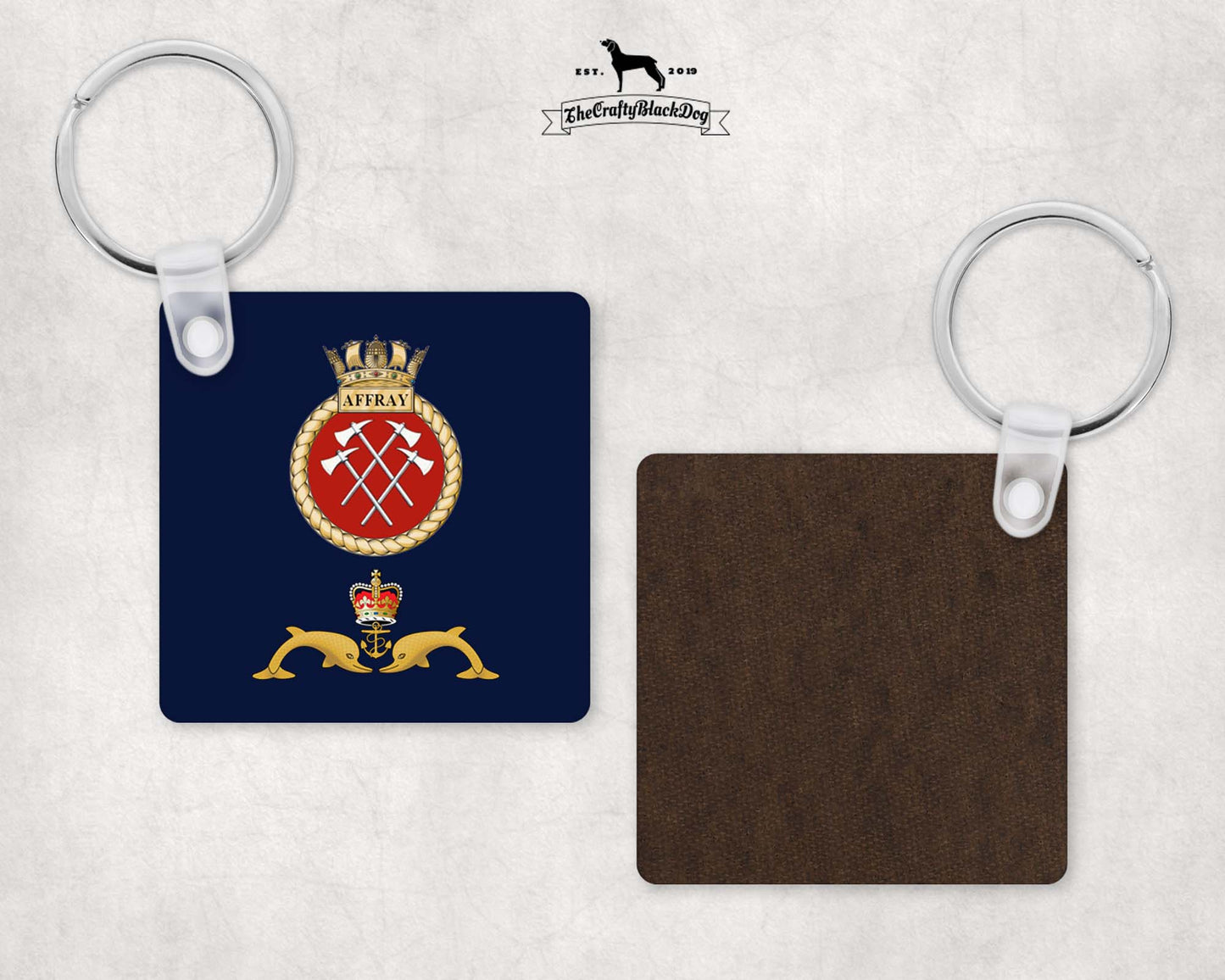HMS Affray - Square Key Ring