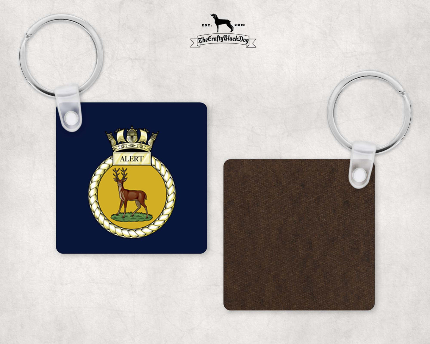 HMS Alert - Square Key Ring