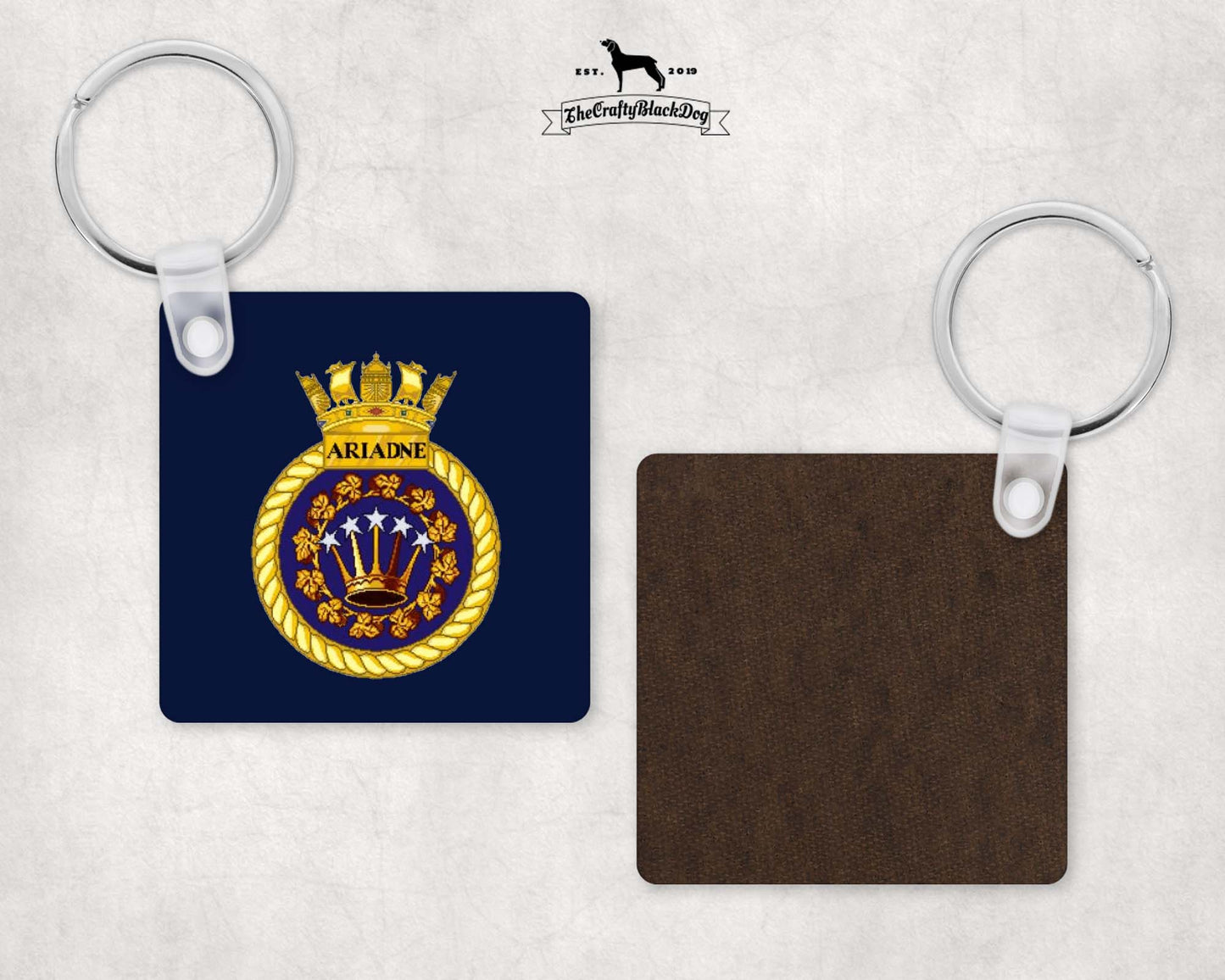 HMS Ariadne - Square Key Ring