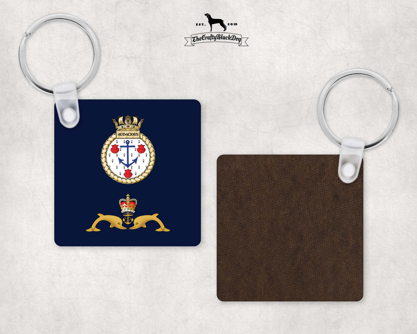 HMS Audacious - Square Key Ring