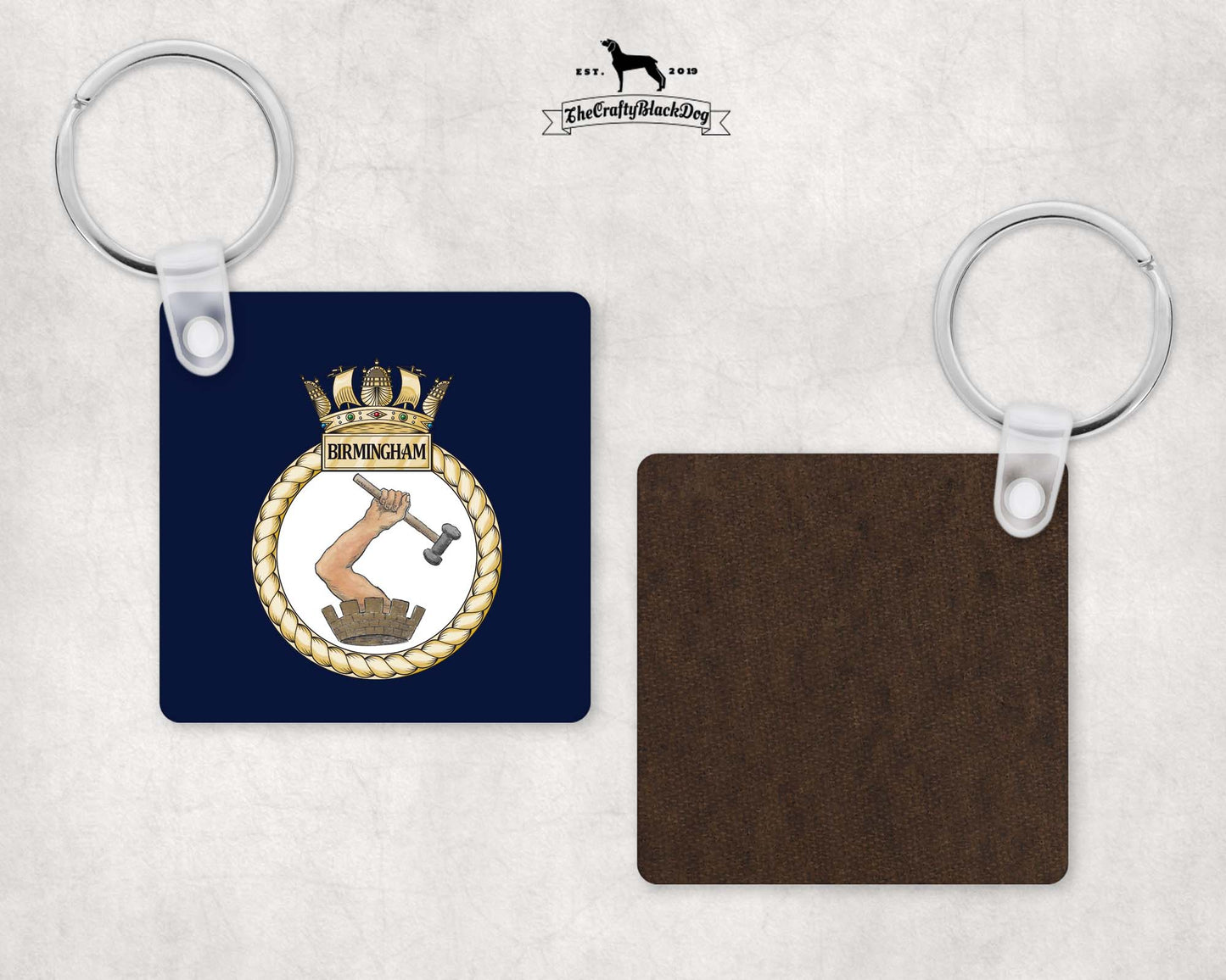 HMS Birmingham - Square Key Ring
