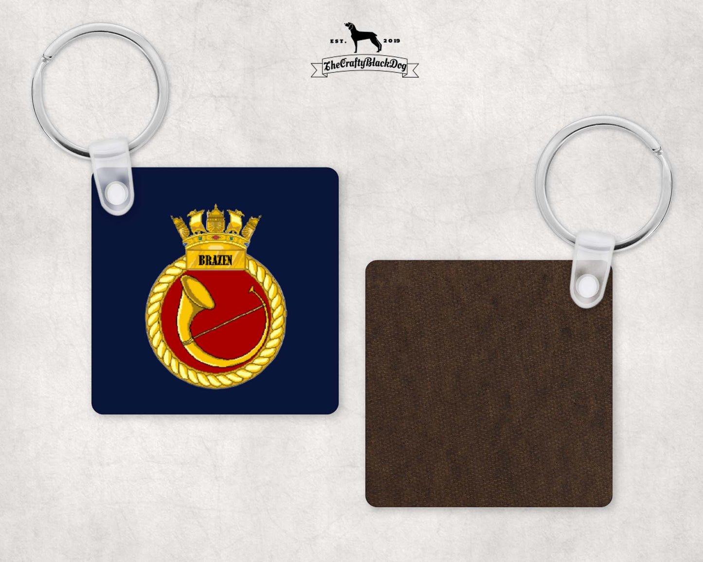 HMS Brazen - Square Key Ring