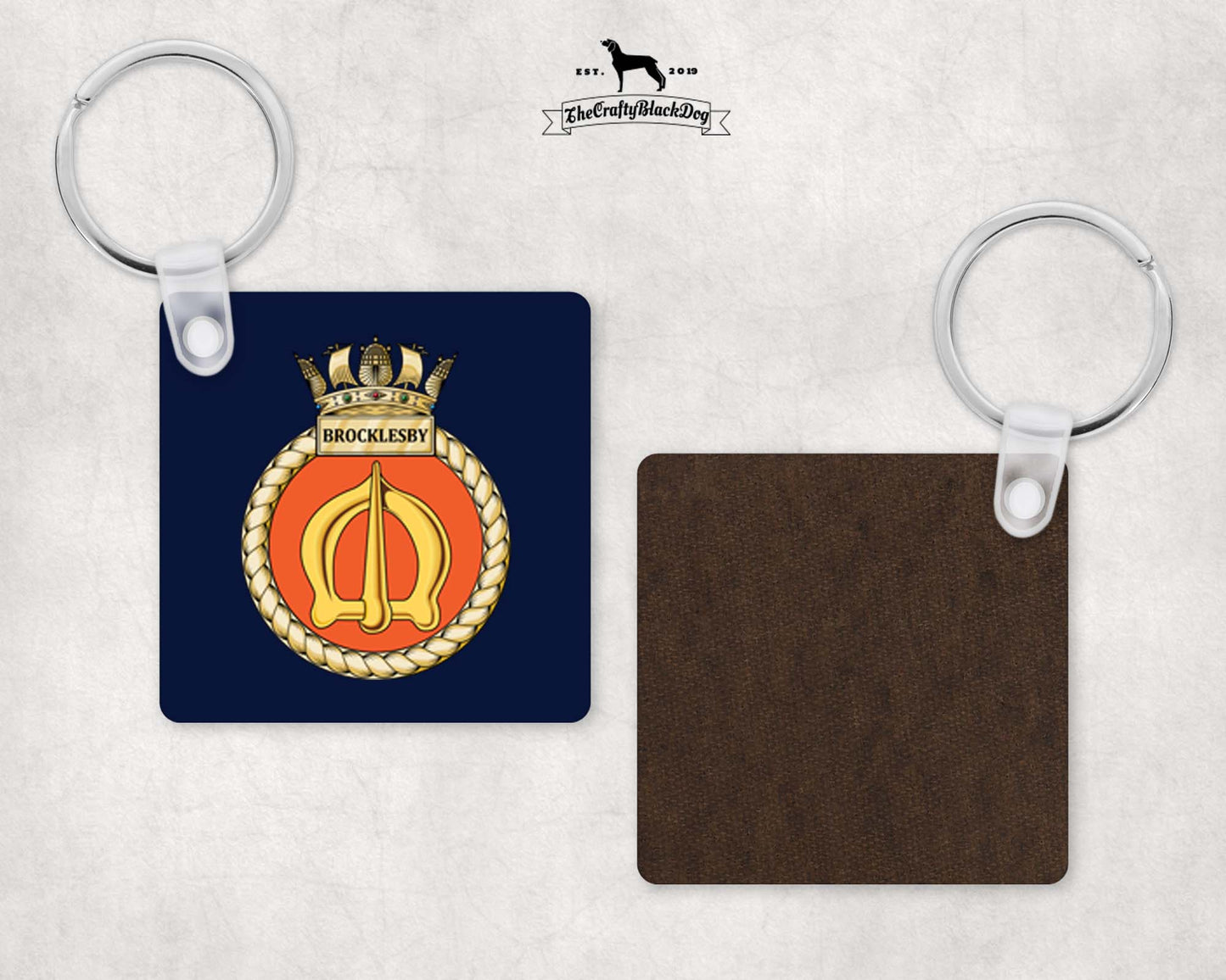 HMS Brocklesby - Square Key Ring
