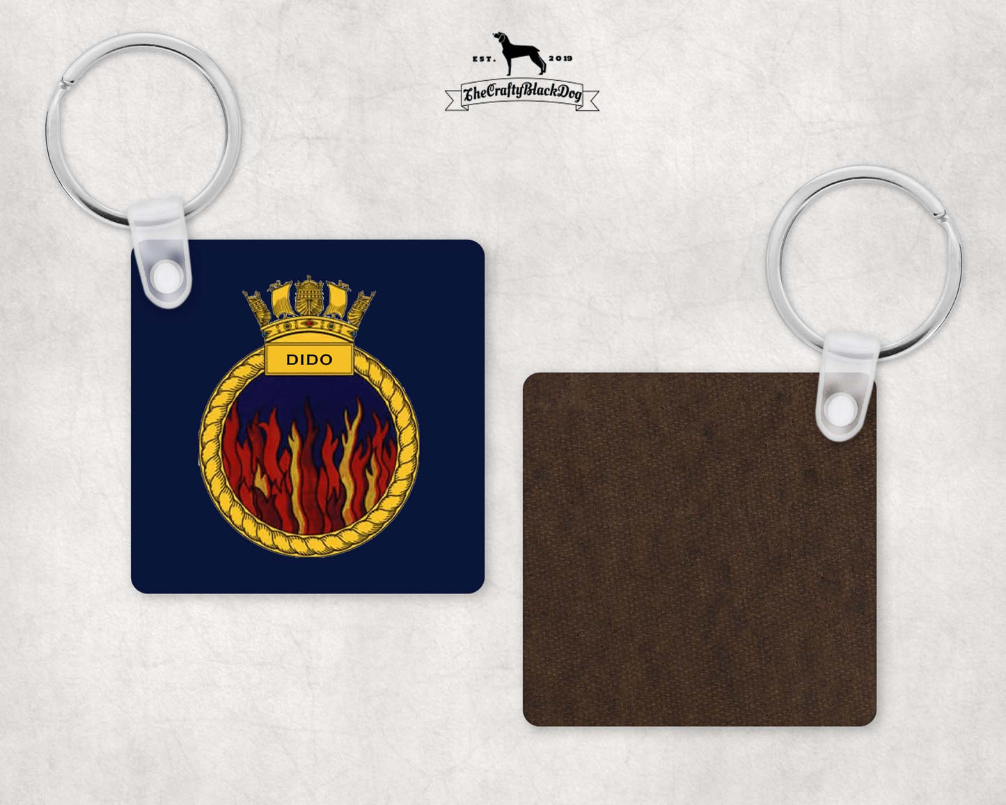 HMS Dido - Square Key Ring