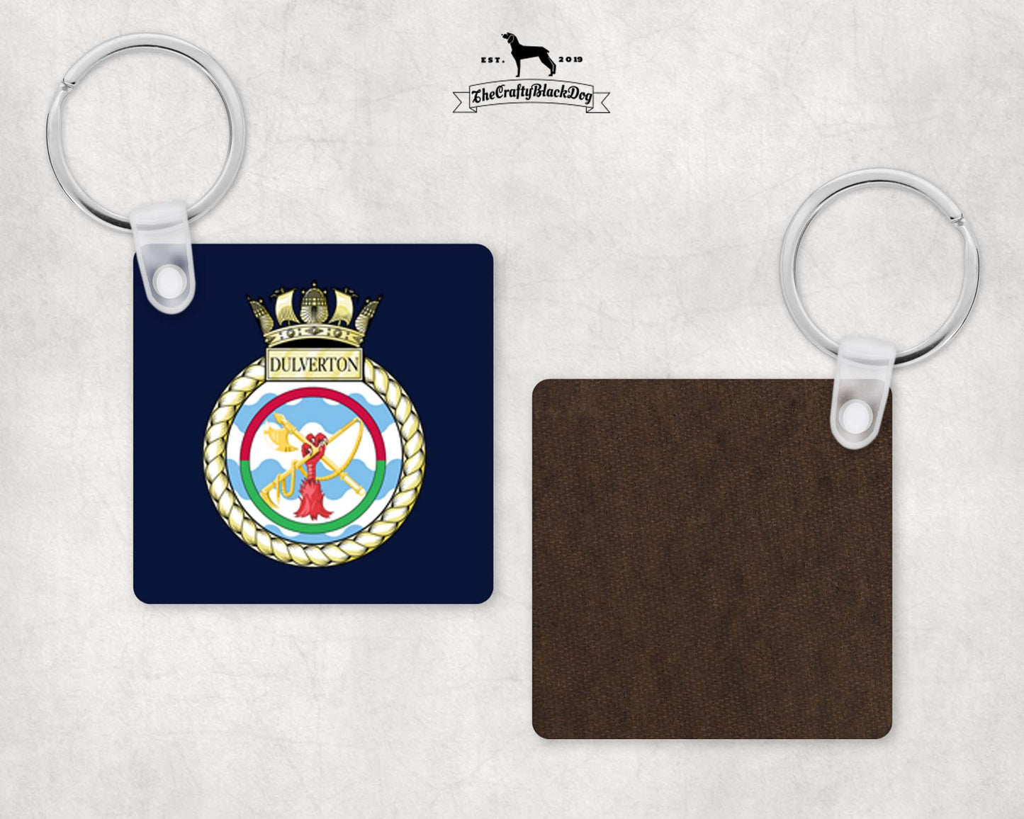 HMS Dulverton - Square Key Ring