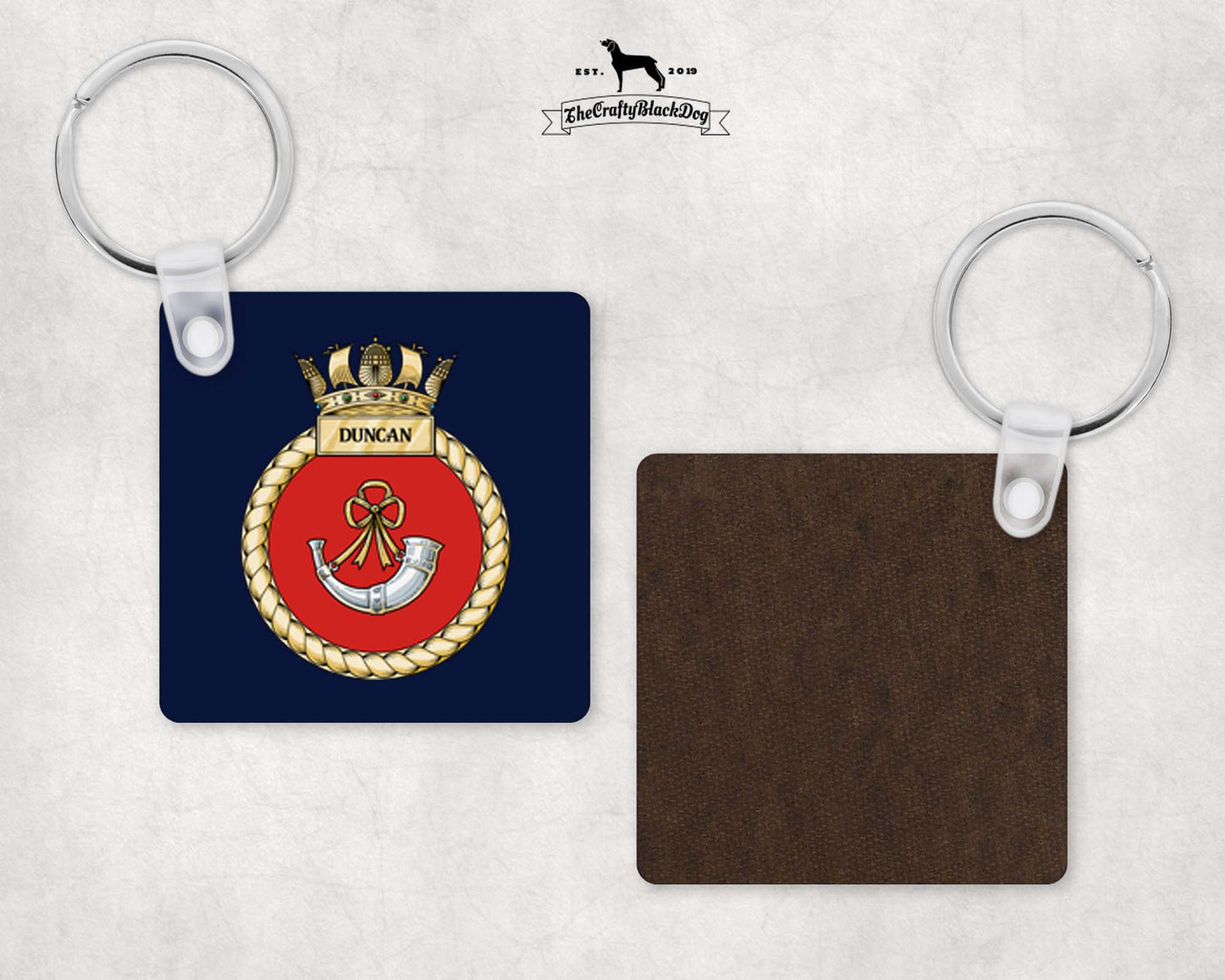 HMS Duncan - Square Key Ring