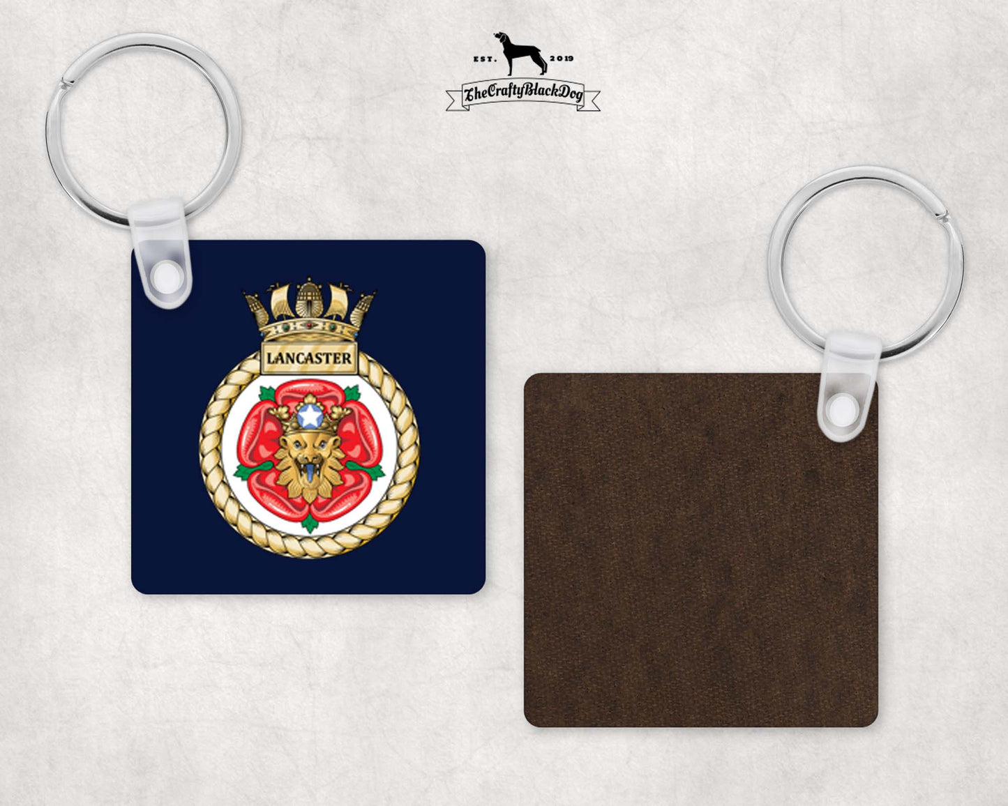 HMS Lancaster - Square Key Ring