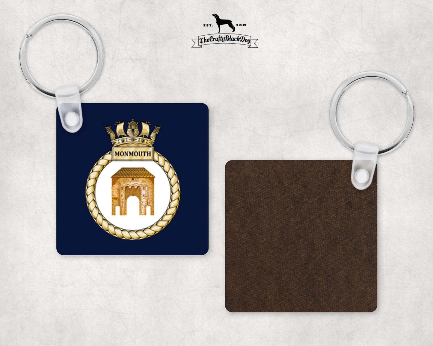 HMS Monmouth - Square Key Ring