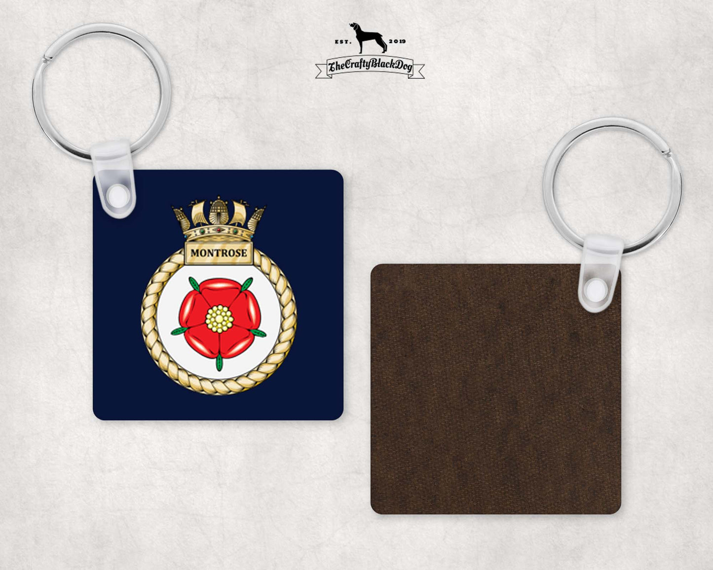 HMS Montrose - Square Key Ring